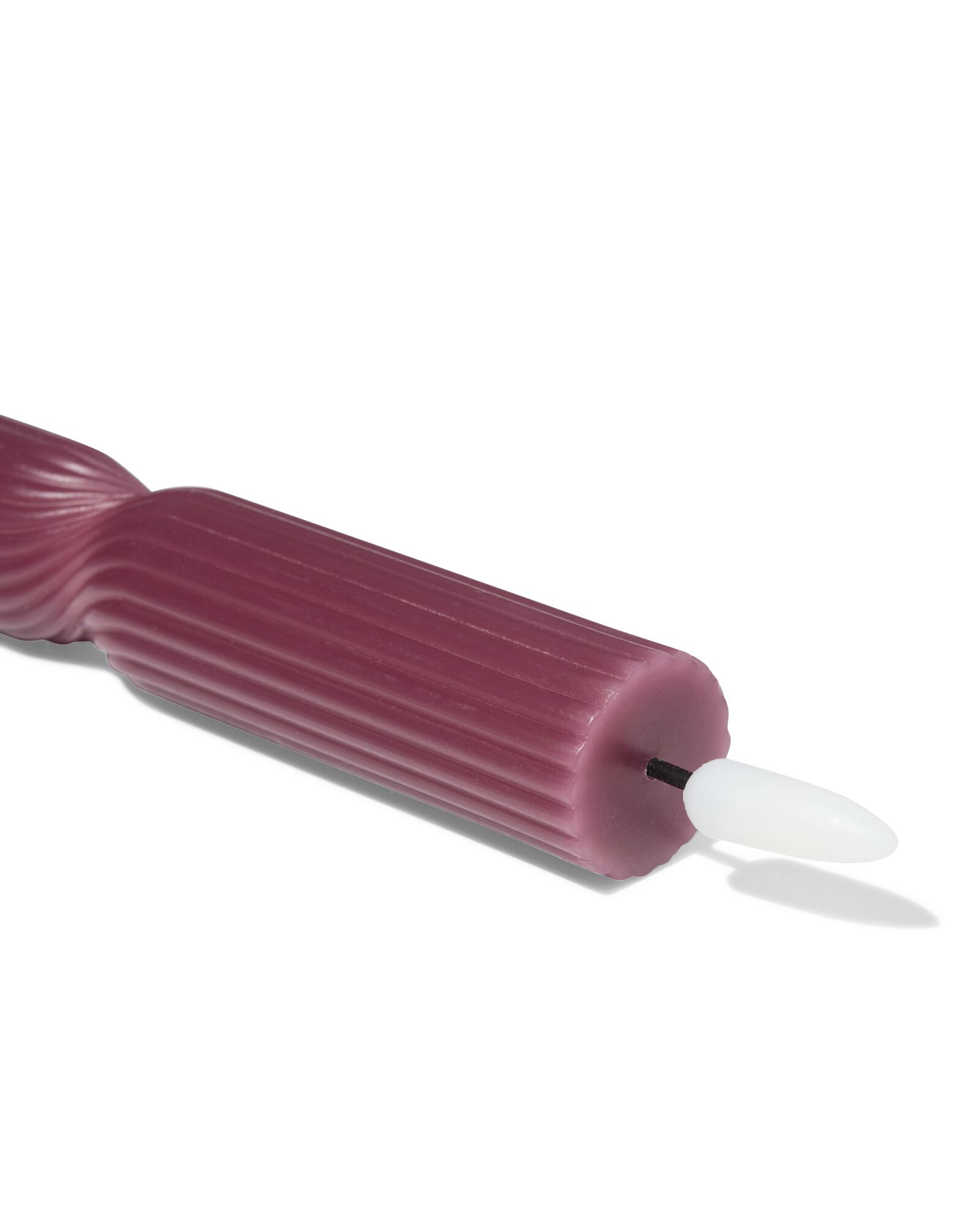 bougie domestique &agrave; led ⌀2,3x20cm nervur&eacute;e aubergine - 13550127 - HEMA