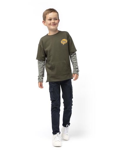 Kinder-Shirt dunkelgrün dunkelgrün - 1000014993 - HEMA