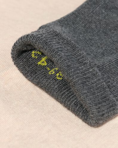 2 paires de chaussettes homme avec coton bio gris chiné 39/42 - 4120101 - HEMA