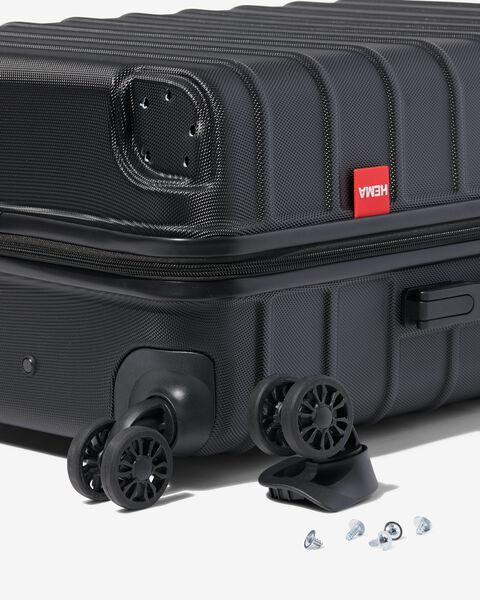 valise ABS 43x25x66 noir - 18630025 - HEMA