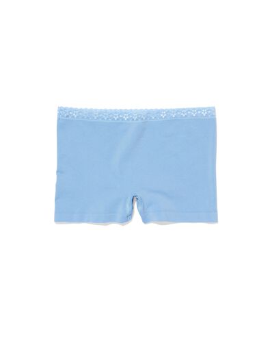 shortie femme sans coutures avec dentelle bleu S - 19620176 - HEMA