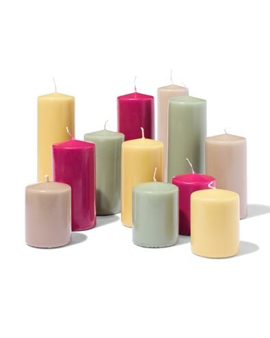 grosse bougie 7 x 8 cm rose vif - 13509017 - HEMA