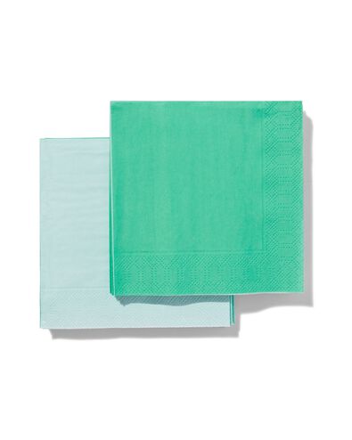 serviettes 24 x 24 cm bleues - lot de 20 - 14250191 - HEMA