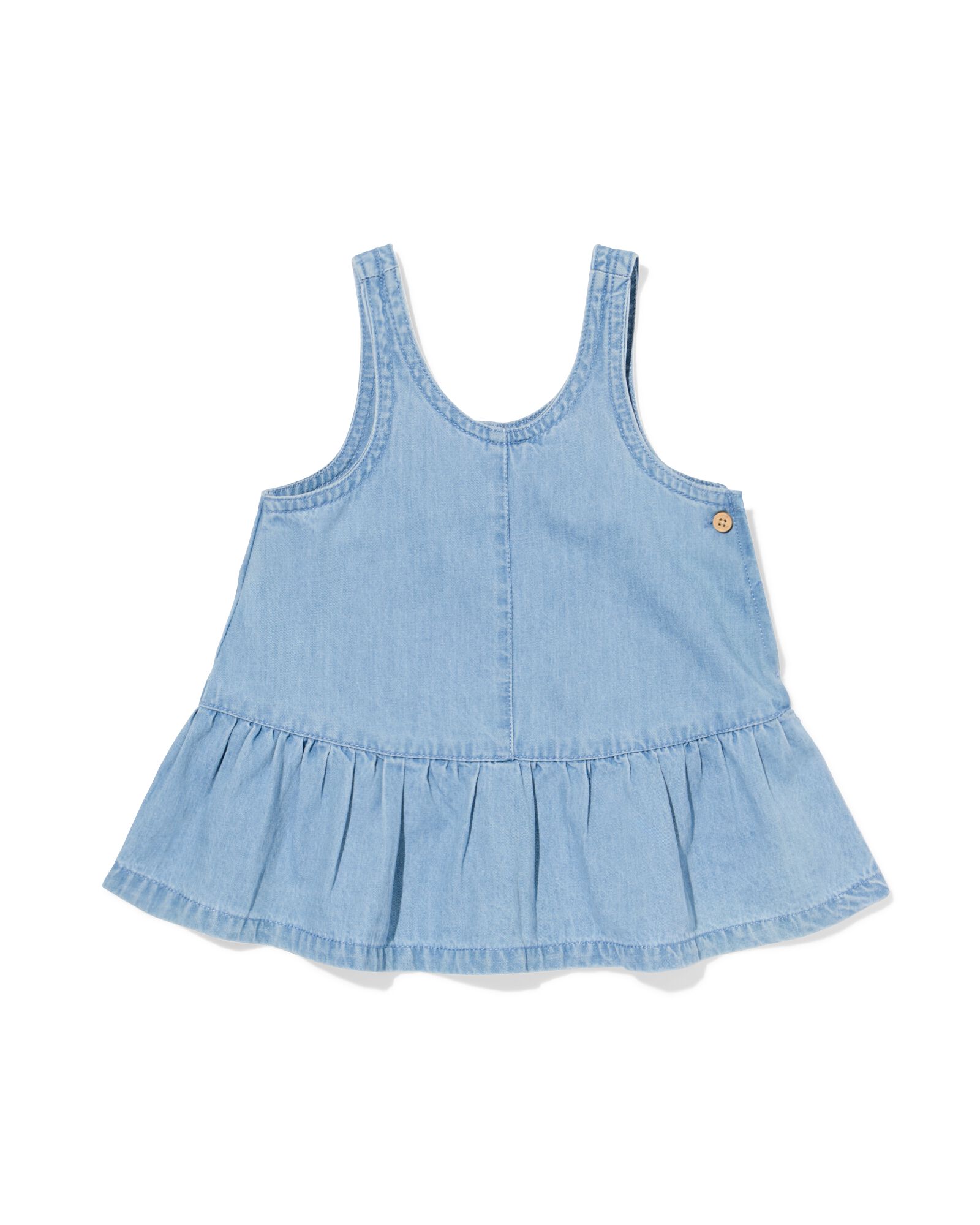 babyjurk aansluitend denim denim - 33061370DENIM - HEMA