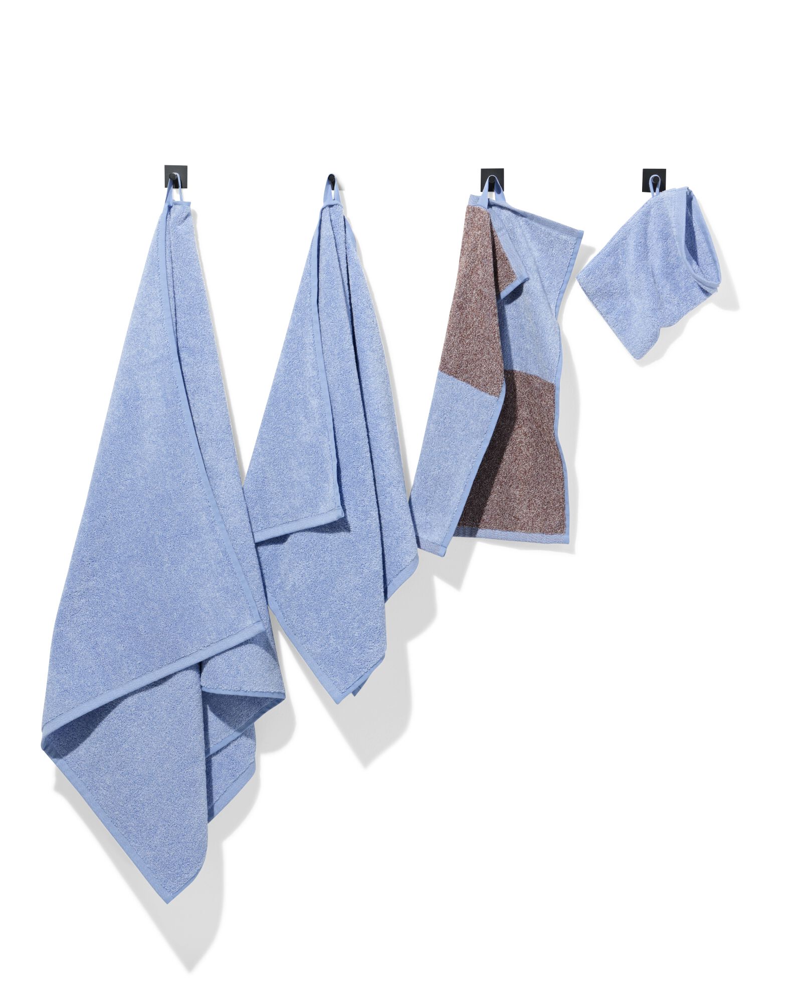 Handtuch 50 X 100 cm schwere Qualit&auml;t, Blaumeliert blau Handtuch, 50 x 100 - 5200367 - HEMA