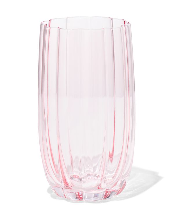 vase ⌀ 8x15,5 cm verre amour rose - 60800192 - HEMA
