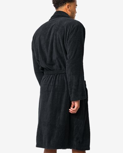 herenbadjas katoen  donkergrijs - 23680070DARKGREY - HEMA