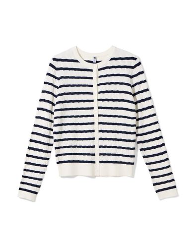 Damen-Strickjacke Louisa, Zopfmuster wei&szlig; - 36206470WHITE - HEMA