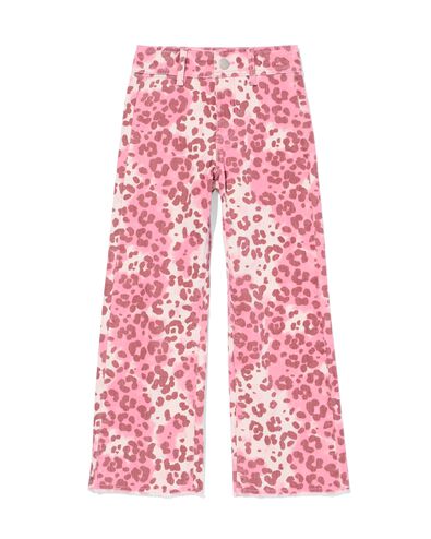 kinderjeans wijd dieren roze roze - 30838404PINK - HEMA