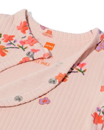 barboteuse &eacute;volutive nouveau-n&eacute; LENZING&trade; ECOVERO&trade; c&ocirc;tel&eacute;e fleurs rose p&acirc;le rose p&acirc;le - 33429020LIGHTPINK - HEMA