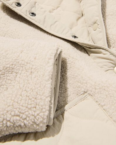 omkeerbare damesjas Eloise teddy zand - 36201940SAND - HEMA