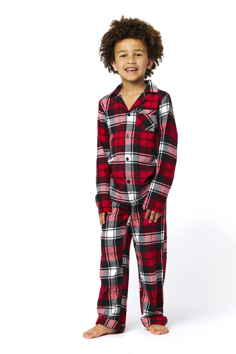 zuiden Elektricien Controle kinder pyjama flanel War Child rood - HEMA