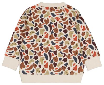 Baby-Sweatshirt mit Bambus, Hunde eierschalenfarben - 1000024476 - HEMA