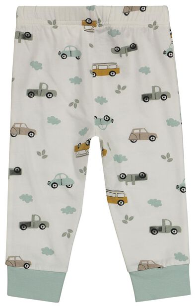 2 pyjamas bébé voitures/rayure blanc cassé - 1000022886 - HEMA