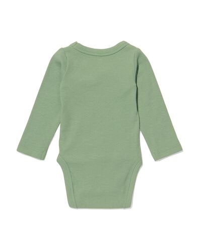 gr&ouml;&szlig;enflexibler Baby-Wickelbody, Feinripp, mit Bambus/Elasthan gr&uuml;n - 33480910GREEN - HEMA