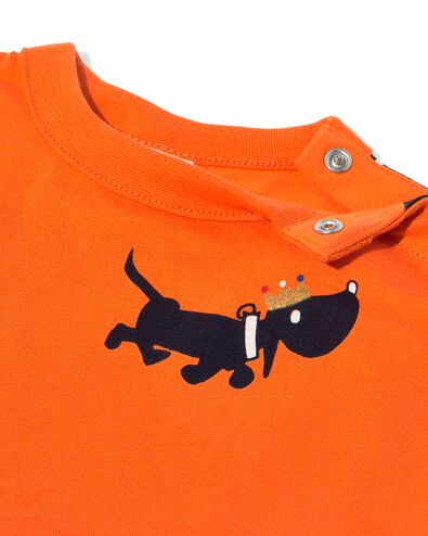 t-shirt b&eacute;b&eacute; en jersey Takkie and Siepie, sp&eacute;cial F&ecirc;te du Roi. orange orange - 33193270ORANGE - HEMA