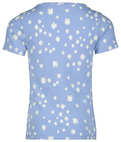 Kinder-T-Shirt, Blumen blau 98/104 - 30841550 - HEMA