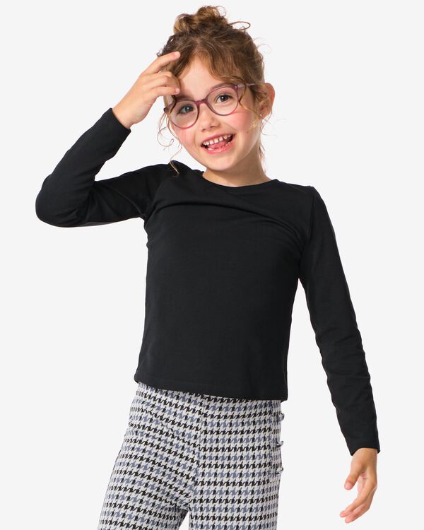 kinder t-shirts biologisch katoen - 2 stuks zwart zwart - 30835614BLACK - HEMA