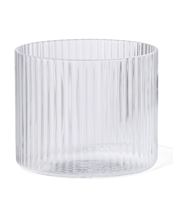 verre pour bougie parfum&eacute;e ⌀10x8,5cm nervur&eacute; transparent - 13507524 - HEMA