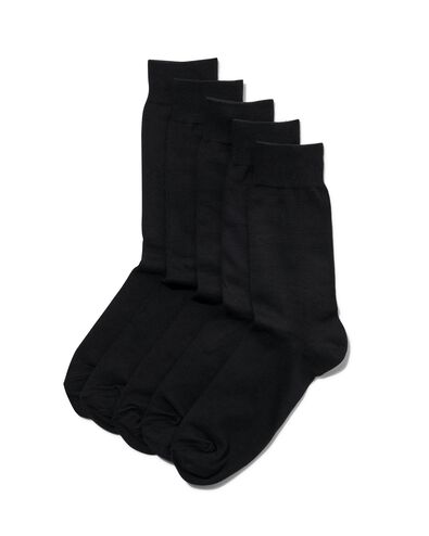 5 paires de chaussettes homme noir 43/46 - 4190752 - HEMA