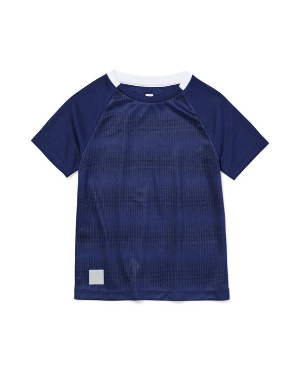 kindersportshirt donkerblauw donkerblauw - 30602290DARKBLUE - HEMA