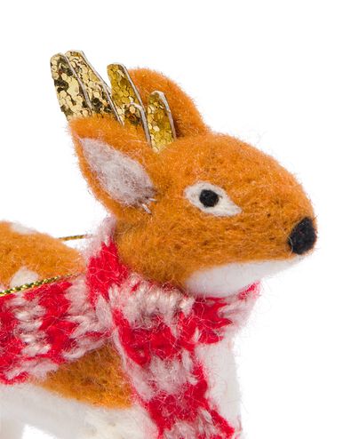 décoration de Noël cerf laine 9cm - 25180072 - HEMA