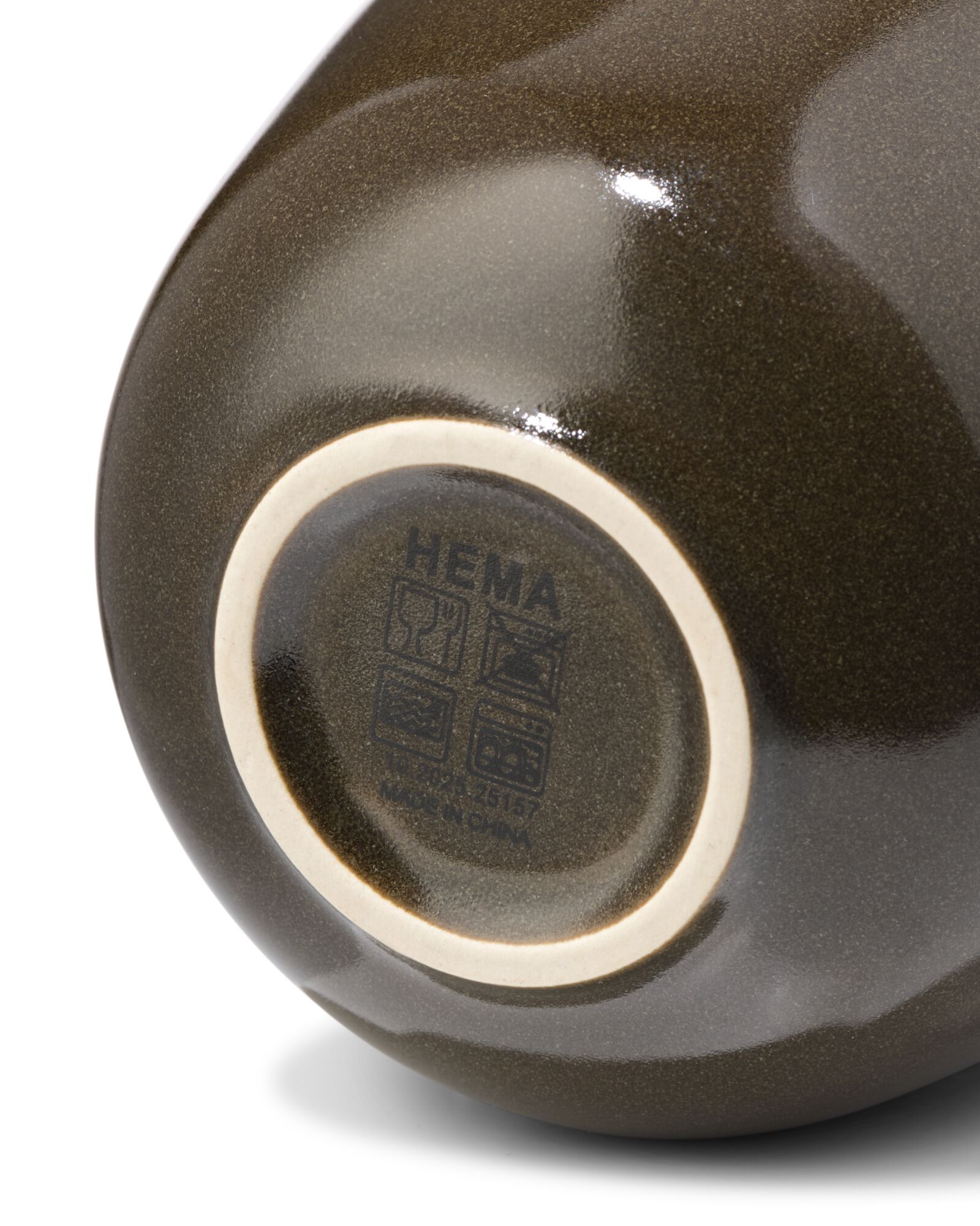 cappuccinomok 325ml Puur aardewerk donkerbruin - 80660326 - HEMA