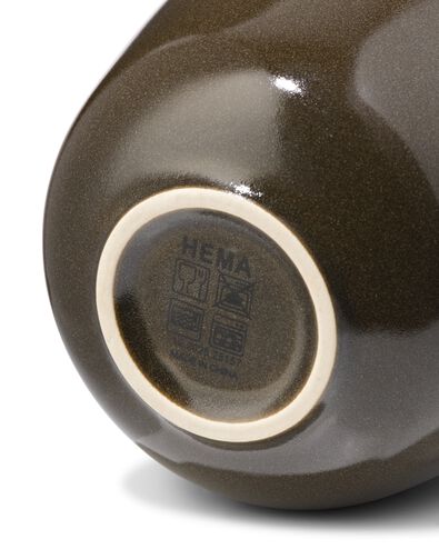 cappuccinomok 325ml Puur aardewerk donkerbruin - 80660326 - HEMA