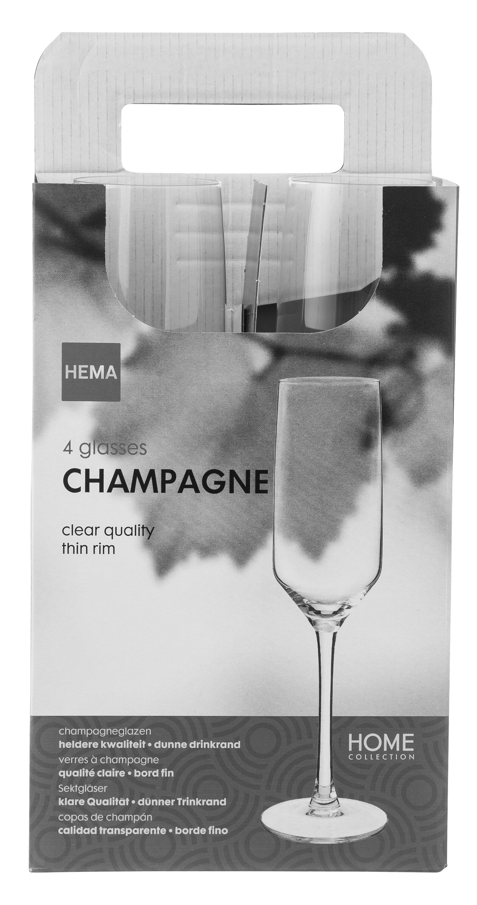 4er-Pack Sektgl&auml;ser, 230 ml - 9401013 - HEMA