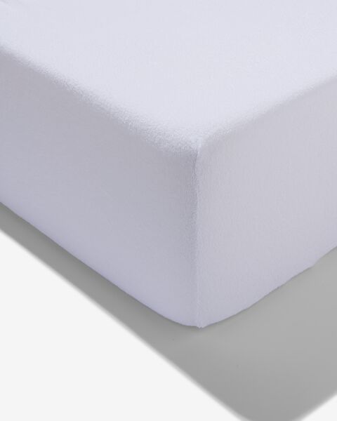 drap-housse - éponge - 180x200 cm - blanc blanc 180 x 200 - 5140059 - HEMA
