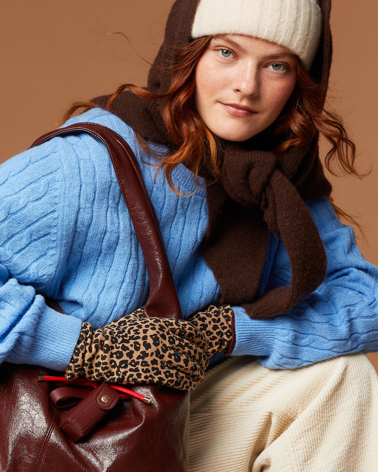 Damenhandschuhe mit Touchscreen-Fingerspitze, Leopardenmuster bunt1 bunt1 - 16451025MULTI1 - HEMA