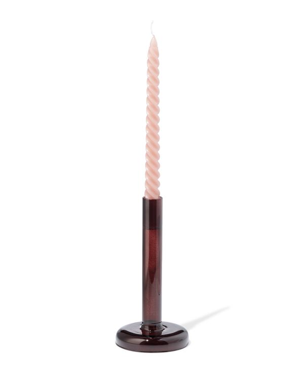 bougeoir 8,5x10 cm verre brun - 13325041 - HEMA
