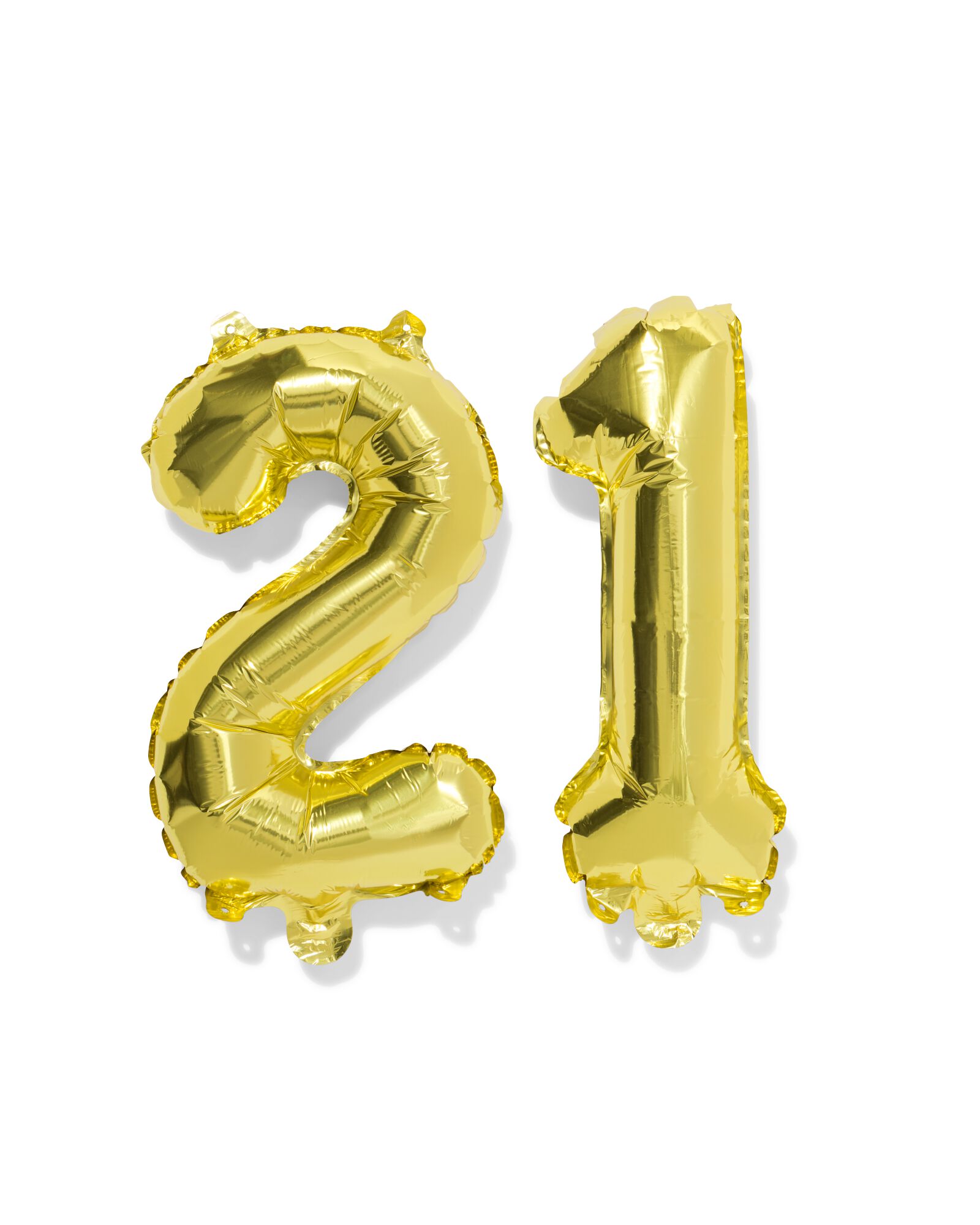 Folienballon Zahl 21, 60 cm, Gold - 14260016 - HEMA