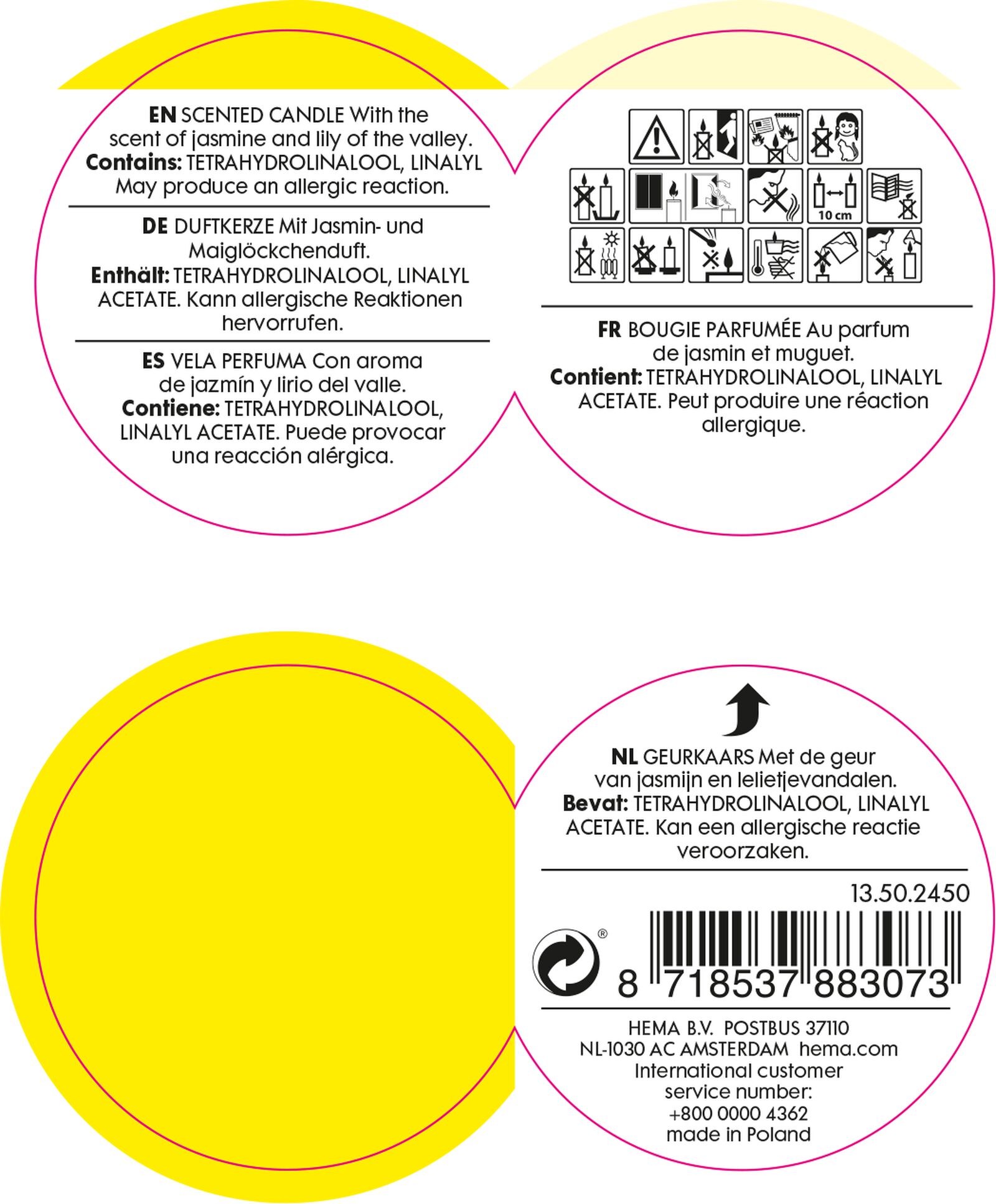 bougie parfum&eacute;e dans un verre &Oslash;6.5 dawn - 13502450 - HEMA