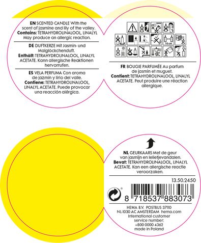 bougie parfum&eacute;e dans un verre &Oslash;6.5 dawn - 13502450 - HEMA