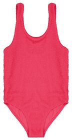 maillot de bain enfant relief rose corail rose corail - 1000027396 - HEMA