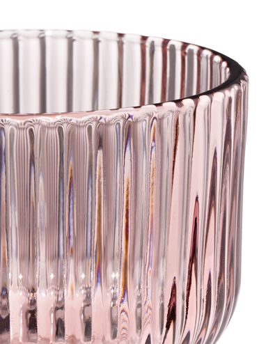 borrelglas 70ml Bergen glas streep reli&euml;f bordeauxrood - 9401174 - HEMA