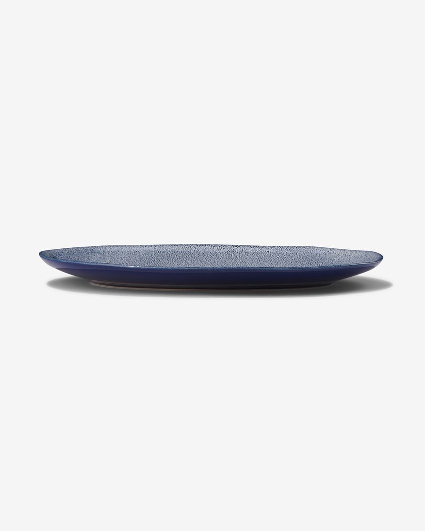 plat ovale 30 cm Porto émail réactif blanc/bleu - 9602259 - HEMA