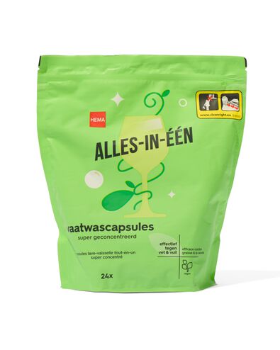 alles-in-&eacute;&eacute;n vaatwascapsules 14ml - 24 stuks - 20520059 - HEMA