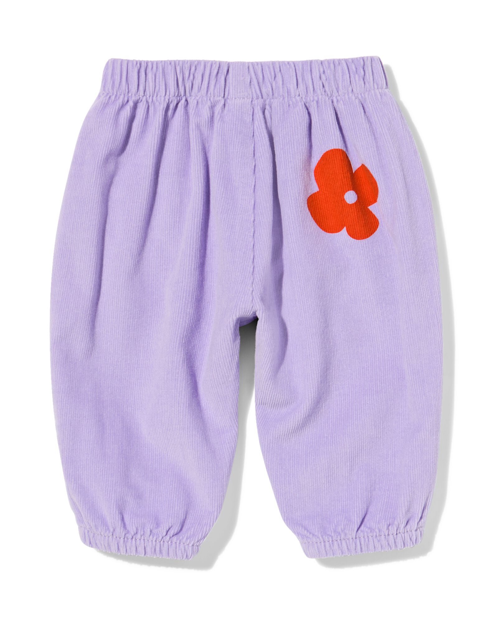 Babyhose aus Kord mit Blumen violett violett - 33029770PURPLE - HEMA