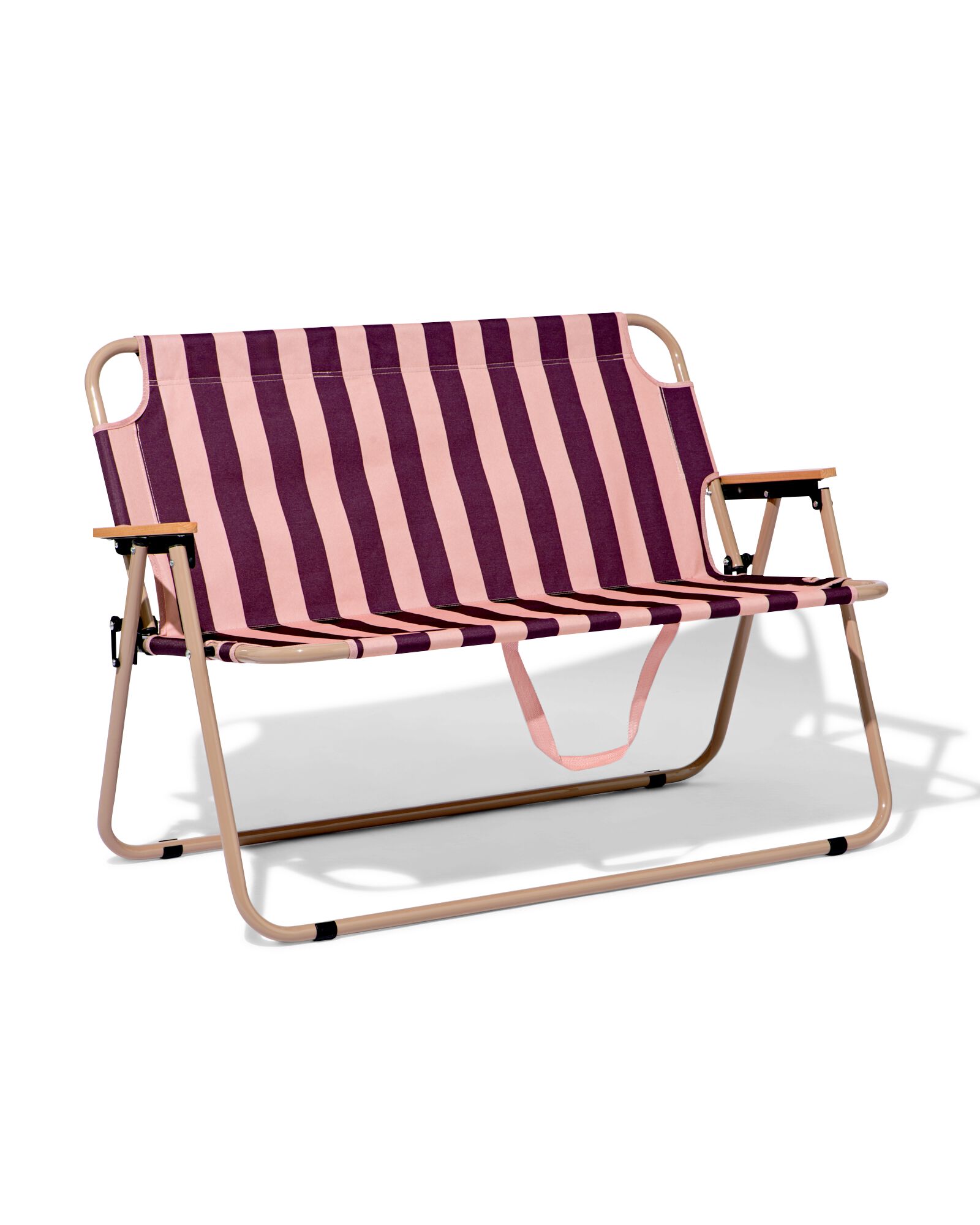 Faltbare 2-Sitzer-Bank, 140 &times; 70 cm, gestreift - 41800277 - HEMA