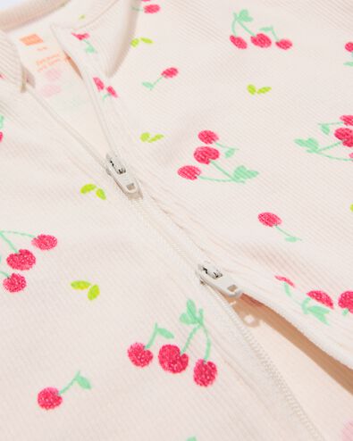 barboteuse &eacute;volutive nouveau-n&eacute; cerises &eacute;cru &eacute;cru - 33440220ECRU - HEMA