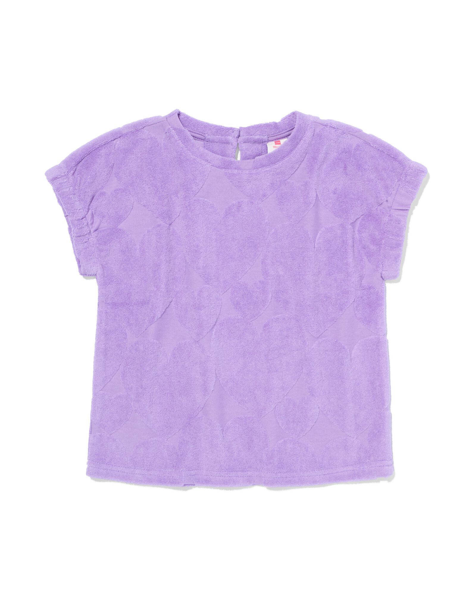 Kinder-T-Shirt, Frottee, Herzen violett violett - 30848702PURPLE - HEMA