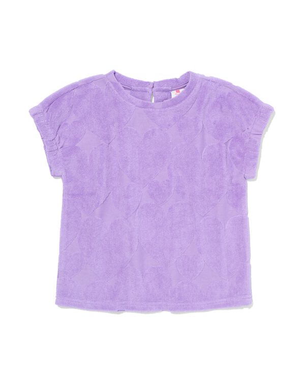 kinder T-shirt badstof hartjes paars paars - 30848702PURPLE - HEMA