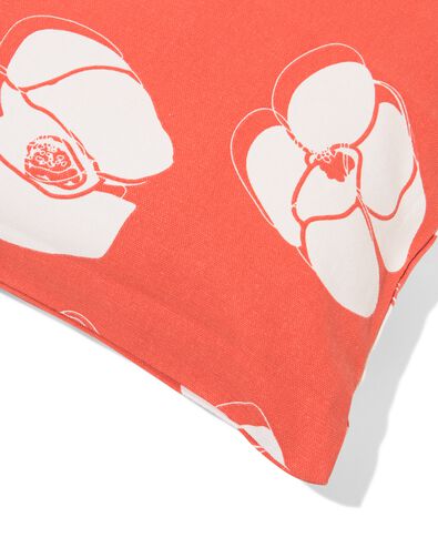 housse de coussin 50 x 50 cm coton fleurs rouge - 7326008 - HEMA