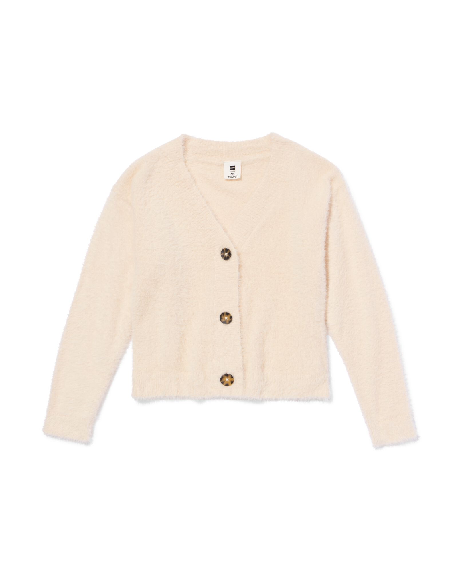 gilet enfant fluffy &eacute;cru - 30827605ECRU - HEMA