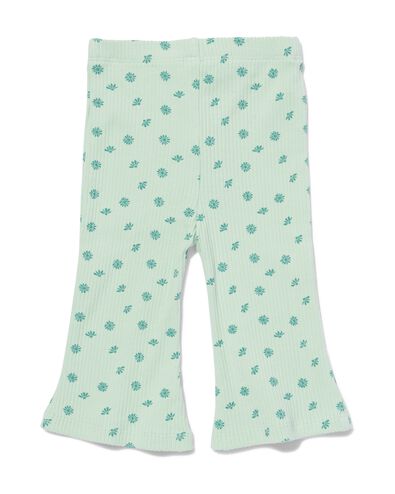 Baby-Leggings, gerippt, ausgestelltes Bein hellgrün hellgrün - 33039450LIGHTGREEN - HEMA