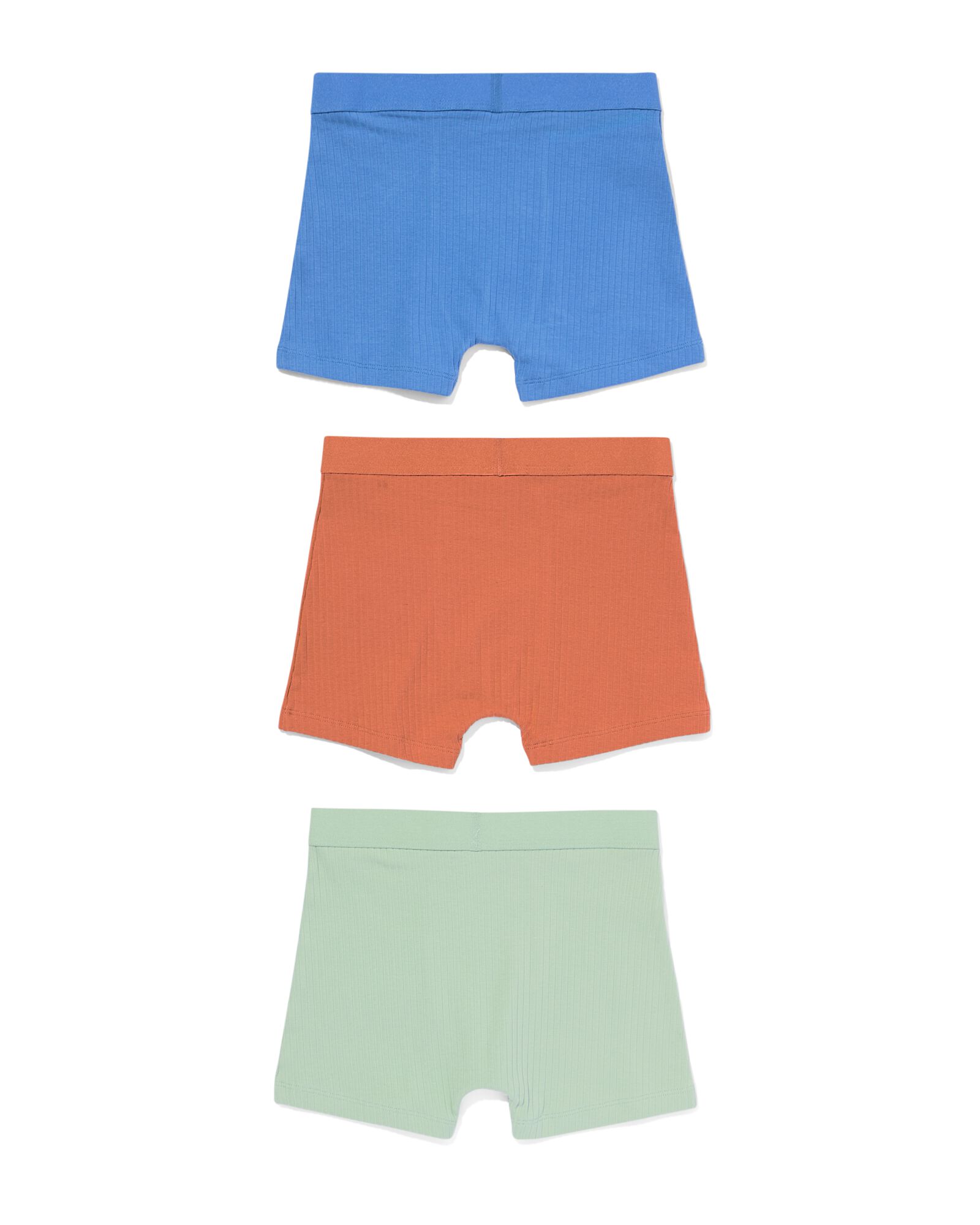 Kinder-Boxershorts gerippte Stretch-Baumwolle Farben &ndash; 3 St&uuml;ck multifarbe - 19250560MULTICOLOUR - HEMA