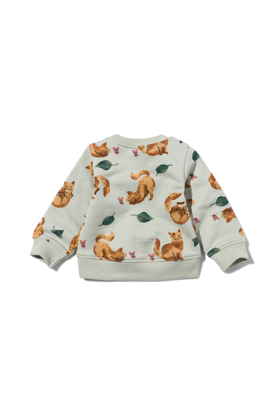newborn sweater met katten groen groen - 1000030392 - HEMA