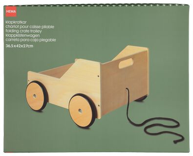 chariot pour caisse pliante bois 36.5x42x27 - 13222077 - HEMA